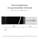 Klett Kabelbinder mit Schlaufe 25 x 300mm | ROT